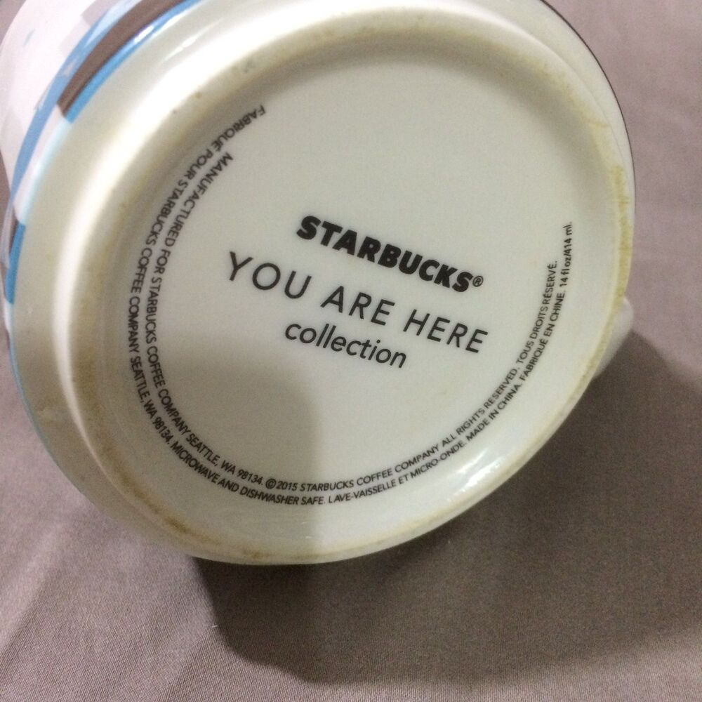 Starbucks You Are Here Pike Place Market Coffee Mug 14 Oz 2015 Seattle Ceramic - Picture 3 of 5